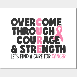 pink ribbon breast cancer support gift Posters and Art